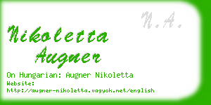 nikoletta augner business card